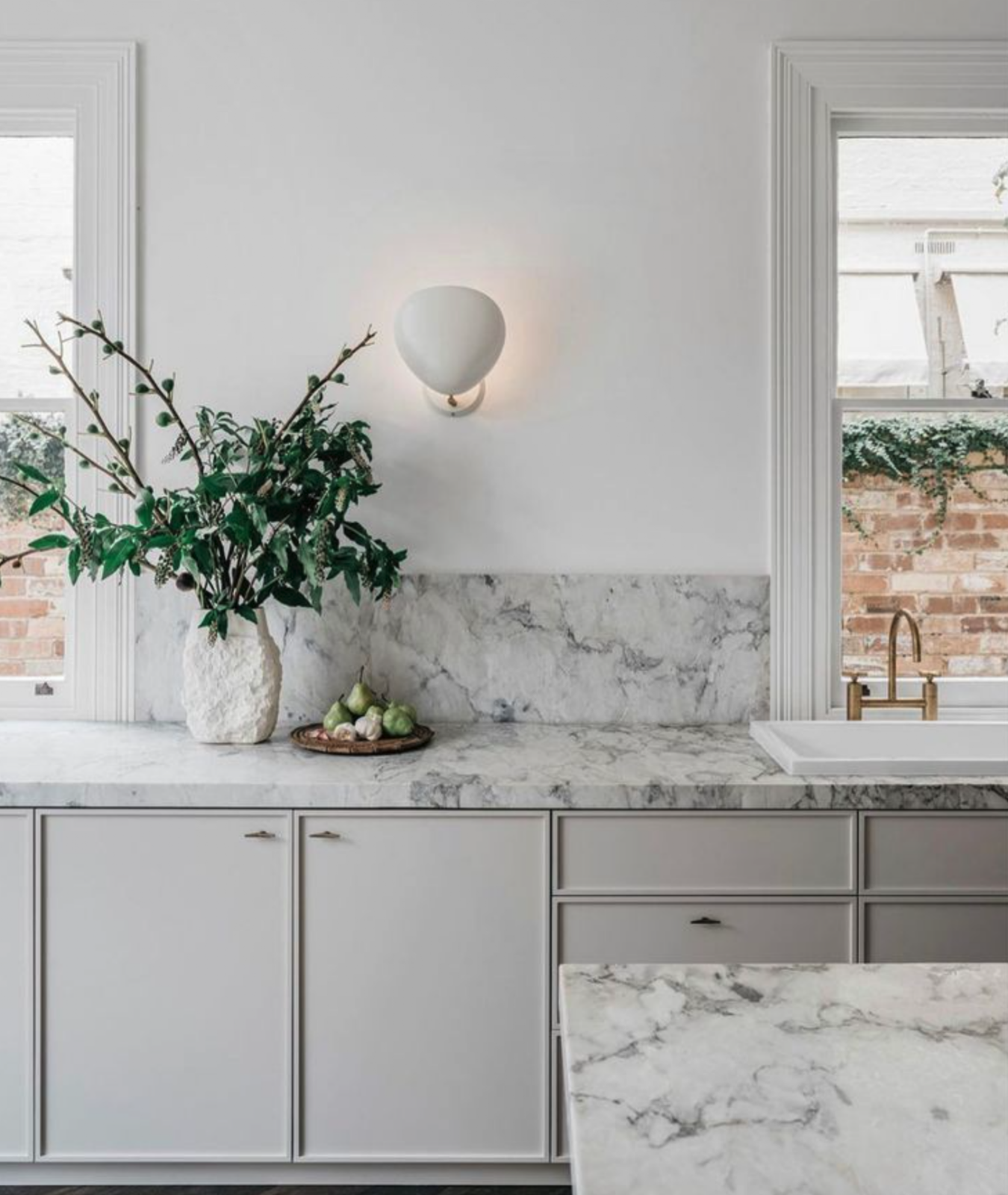 gray shaker style cabinets - image credit - unknown source, Pinterest