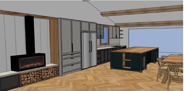 3d render of a kitchen design on Sydney's Northern Beaches