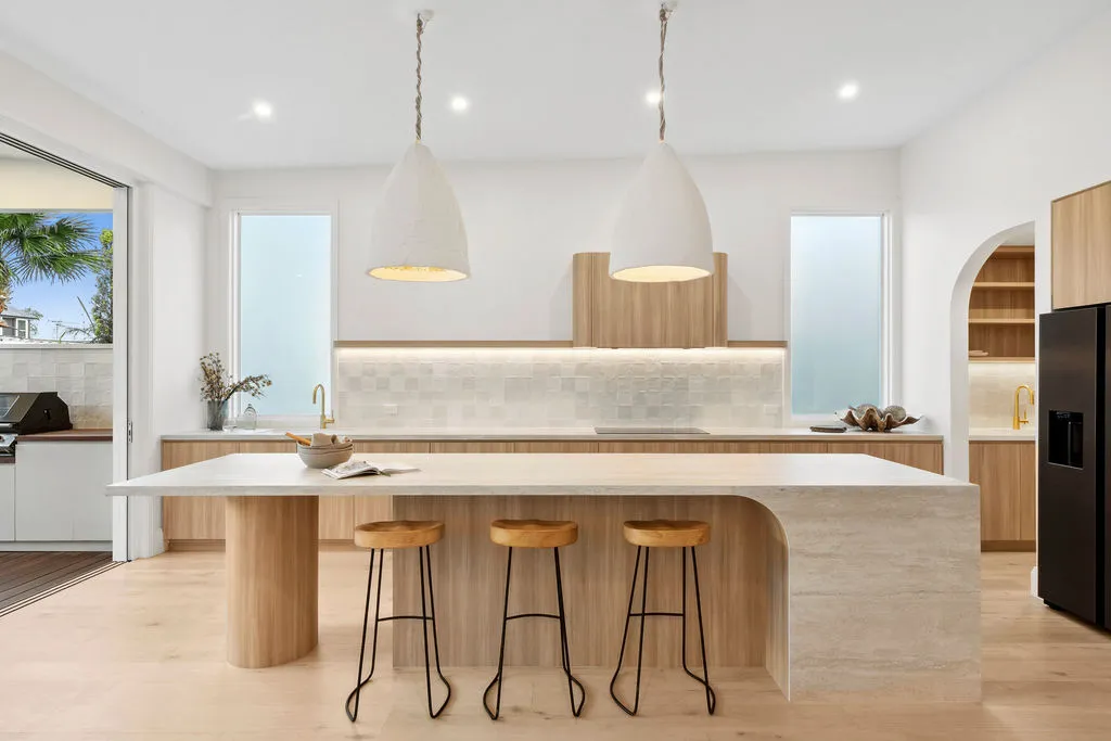 Interior Designed bespoke coastal kitchen Collaroy